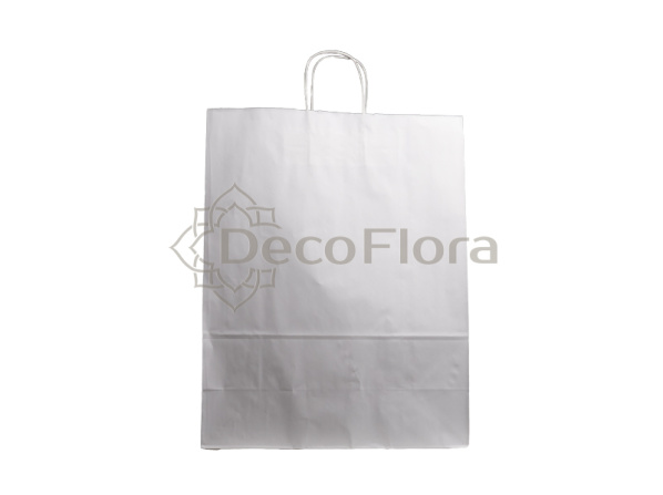 Сумка 35*26*15 см с крученой ручкой белая